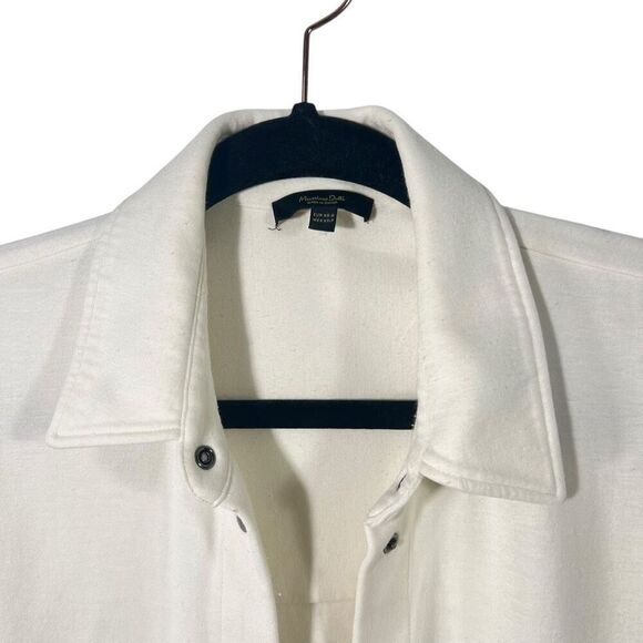 Massimo Dutti Button-Down Shirt Small Off-White Cotton-blend Men’s - Picture 2 of 14